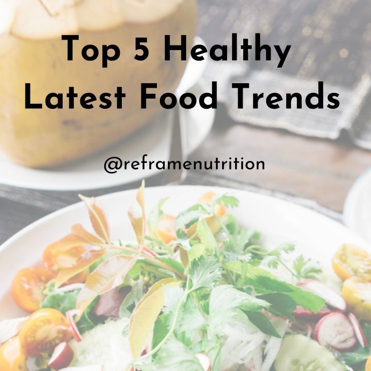 Here are 5 of the latest healthy food trends as of 2023... 
1) Plant-Based Diets
2) Alternative Proteins
3) Fermented Foods
4) Functional Beverage
5) Low-Sugar & Natural Sweeteners
#nutrition #eatwell #healthyeating #wellness #plantbased #healthylifestyle #eathealthy #