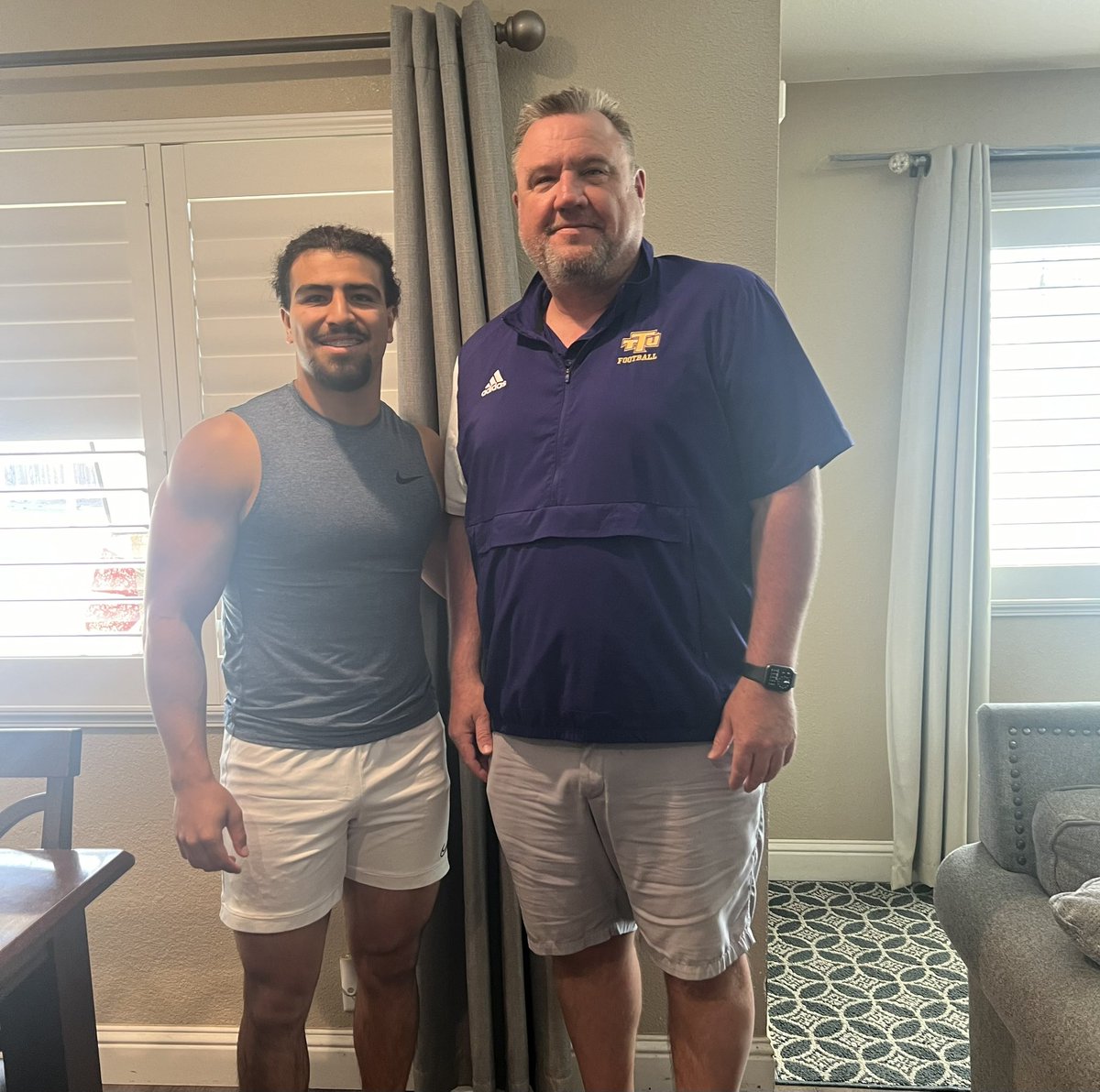 Thank You <a href="/CoachBroScott/">Brian Scott</a> for the home visit! Blessed to receive a D1 offer from <a href="/TNTechFootball/">TTU Football</a> <a href="/Rodriguez_Drew4/">Coach Drew Rodriguez</a>