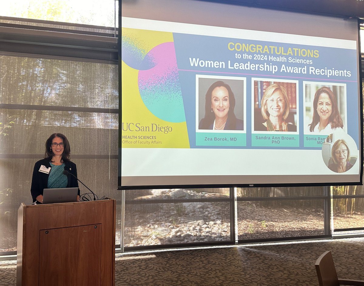 Thank you to Dr. Sandra Brown, third recipient of the 2024 Health Sciences Leadership Award, for sharing your acceptance speech video and words of wisdom. Many thanks to AVC for Faculty Affairs, @adritremoulet for the wonderful introduction!