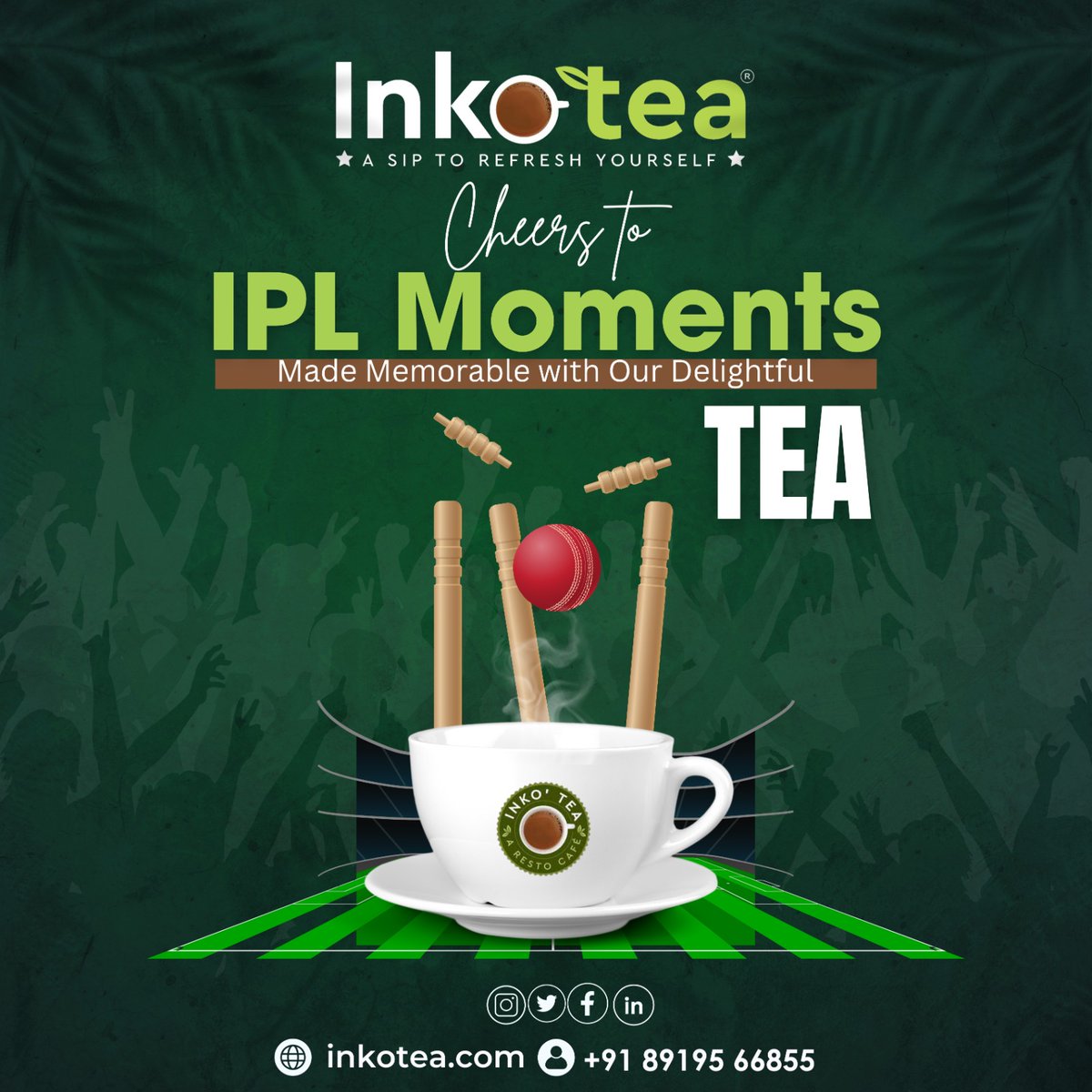 🏏 Let's raise a toast to those unforgettable IPL moments, made even more delightful with our refreshing tea at Inkotea! 

 #IPLMoments #InkoteaDelights #CricketFever #Inkotea #BusinessFranchise #franchisebusiness #teafranchise #hyderabadcafes #teaoutlet #teaaddict #brewtea #tea