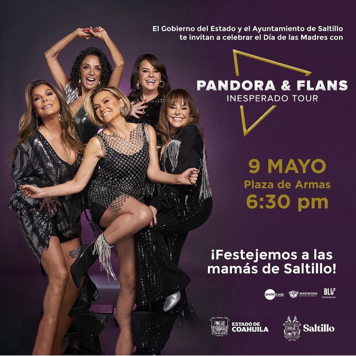 🎶🎵En #Saltillo el @GobDeCoahuila y @SaltilloGob festejan a las mamás 🫶 el próximo 9 de mayo con el concierto de Pandora y #Flans Ilse Y Mimi Oficial