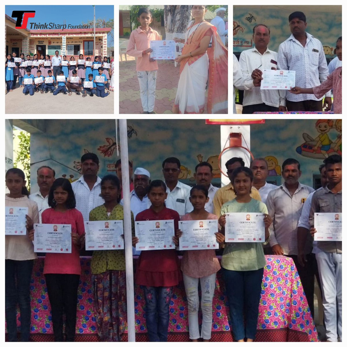 santoshphad's tweet image. On the occasion of May 1st, 2024 marking Labor Day and Maharashtra Day, we celebrated by awarding Computer Mitra certificates to over 1000 rural school children who successfully completed our year-long program Computer Mitra program.#computereducation
#Ruraleducation
