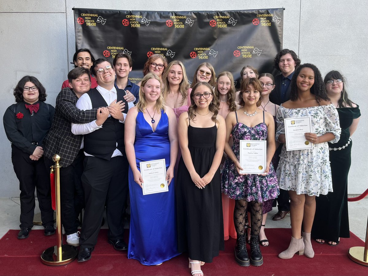 Congrats to the 18 new inductees into CHS International Thespian Society Troupe 6537! 🎬 @CentennialHawks @CHStheatrehawks