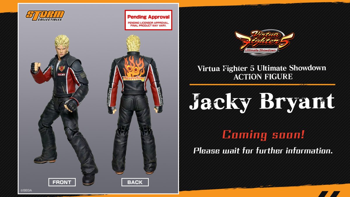 'Virtua Fighter 5 Ultimate Showdown action figure Jacky Bryant' will be released by Storm Collectibles, popular for its high quality action figures!
Please wait for further information!

#VirtuaFighter #VF5US