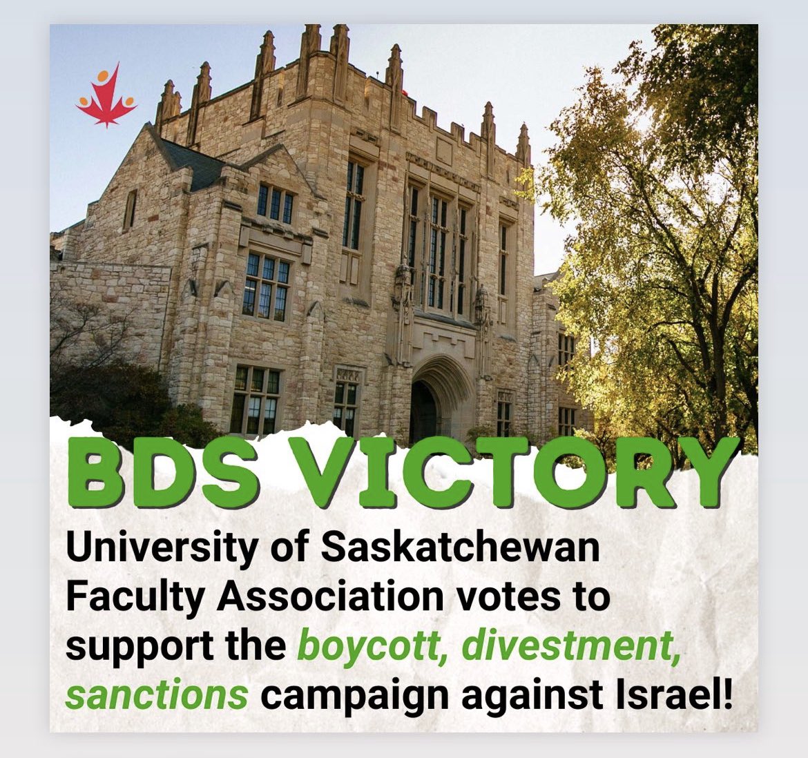 Politically there is not much for me to feel hopeful about in Saskatchewan but this is truly one thing that brought me joy. We must celebrate the wins, as small as they may be!! 

Free Palestine 🇵🇸 ✊🏽

Thank you @usask faculty that voted in support of this! 🙌🏽👏🏽