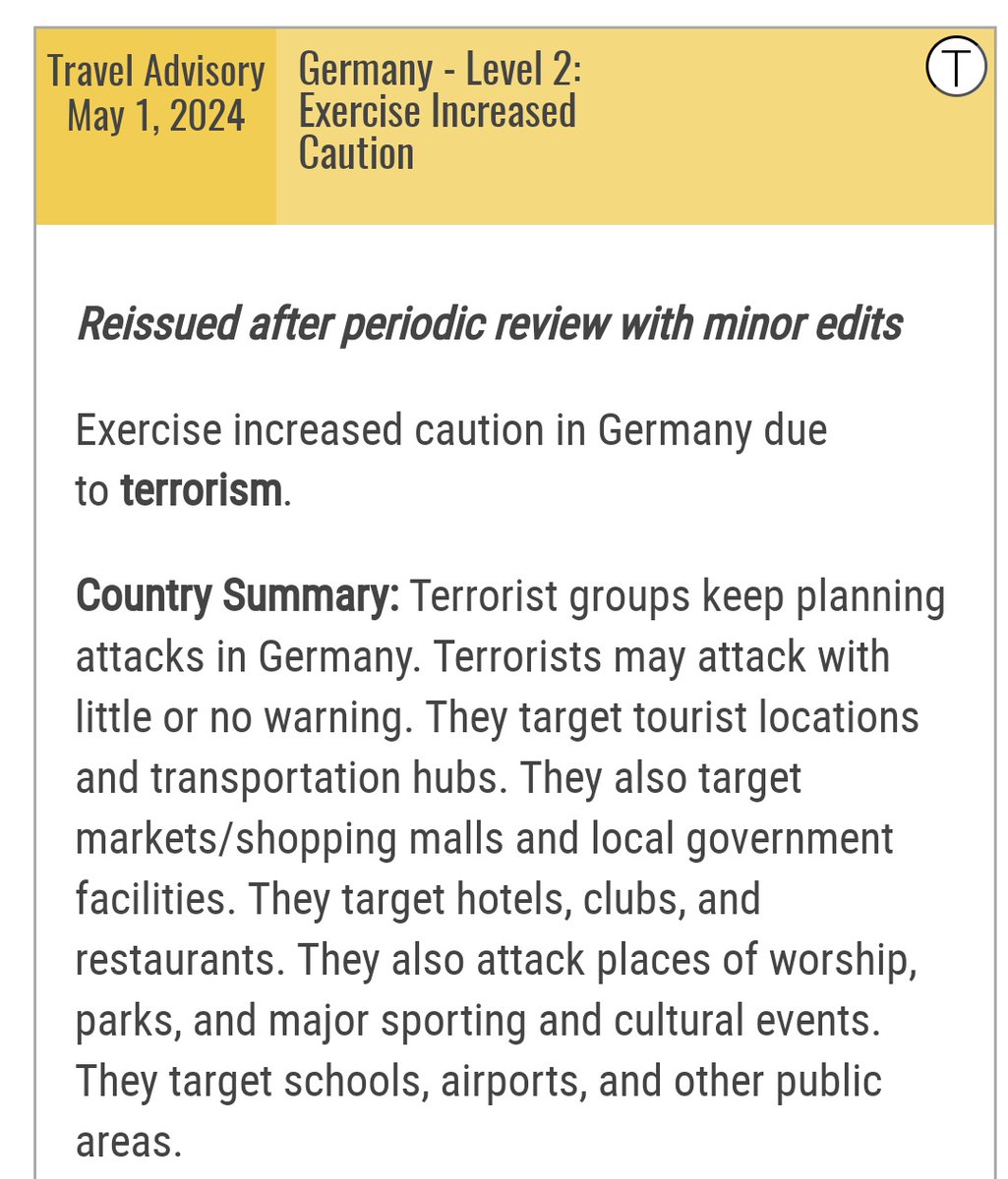 ABD, Almanya'ya seyahat uyarısı yaptı: 'Terörist gruplar saldırı planlamaya devam ediyor' 📸 US issues travel warning for Germany: ‘Terrorist groups keep planning attacks’