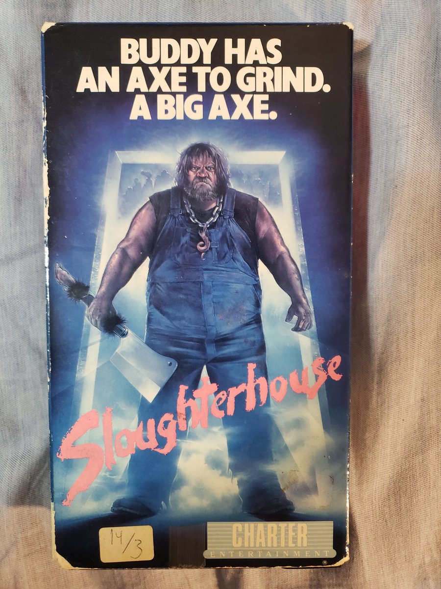 durandurantulsa's tweet photo. Now showing on @durandurantulsa's Horror Show...Slaughterhouse (1987) on glorious vintage VHS ๐ผ! #movie #movies #horror #slaughterhouse #joebbarton #ripjoebbarton #sherryleigh #WilliamHouck #janehigginson #davefogel #billbrinsfield #jeffgrossi #jasoncollier #courtneylercara... https://t.co/05til2G6j9