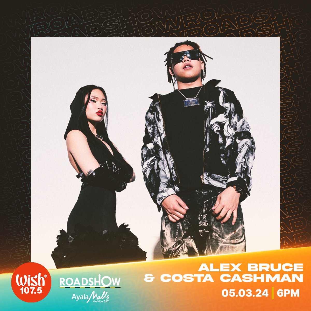 Watch the live Wish Bus performances of P-pop group @PressHitPlay and rappers @alexbrvce and Costa Cashman on today's Roadshow! The Wish 107.5 Bus will be at Central Garden Ring, @AyalaManilaBay in Parañaque City!