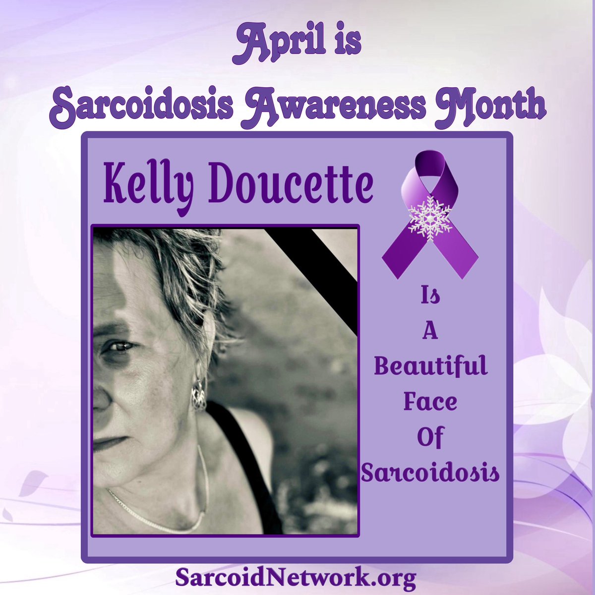 This is our Sarcoidosis Kelly Doucette and she is a Beautiful Face of Sarcoidosis!💜 #Sarcoidosis #raredisease #patientadvocate #sarcoidosisadvocate #beautifulfacesofsarcoidosis #sarcoidosisawarenessmonth