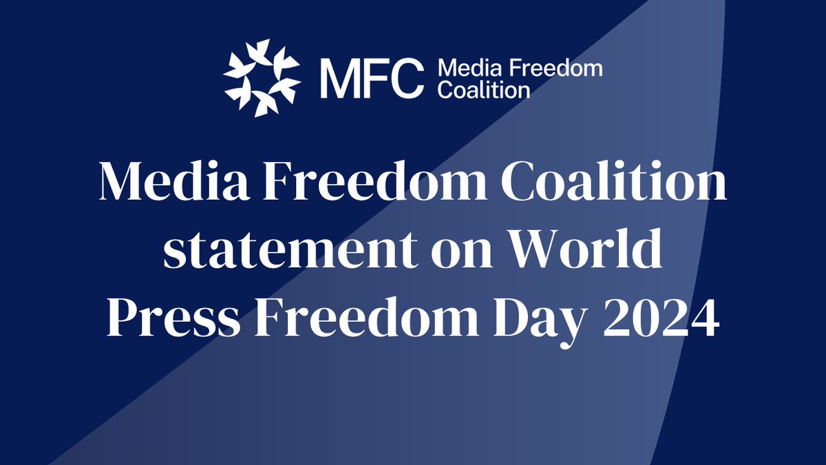 On this #WorldPressFreedomDay, the Media Freedom Coalition recognises the vital and irreplaceable role journalists and media workers play in providing accurate information on the issues that matter. Read the full MFC statement here: mediafreedomcoalition.org/joint-statemen…