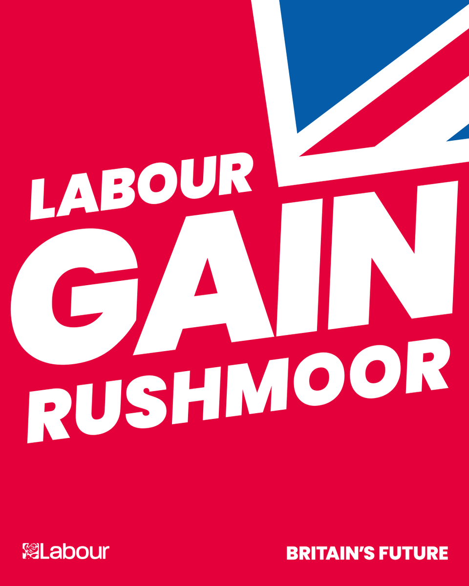 Labour GAIN Rushmoor from the Conservatives 🌹