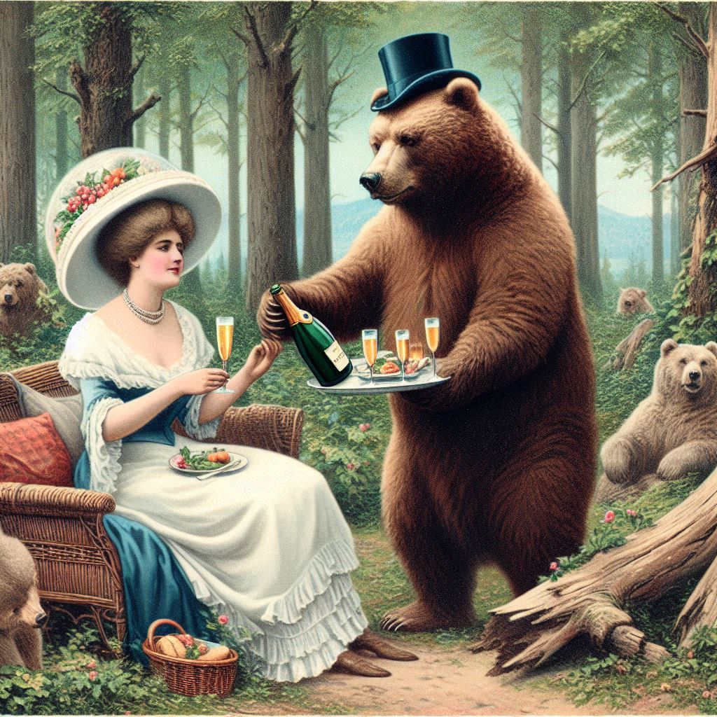 Formal Bear in the Woods.