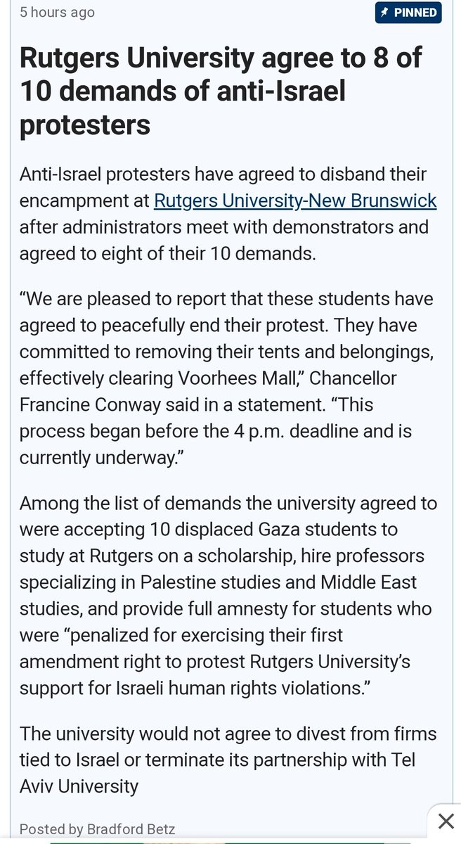 #Rutgers is a joke

You gave into terrorists demands.

0 integrity as a university 
0 common sense

IMHO, this is grounds for removing their charter as an institution of higher education.

@RFootball @RutgersU @RUAthletics 

Can't wait to wait the fallout.