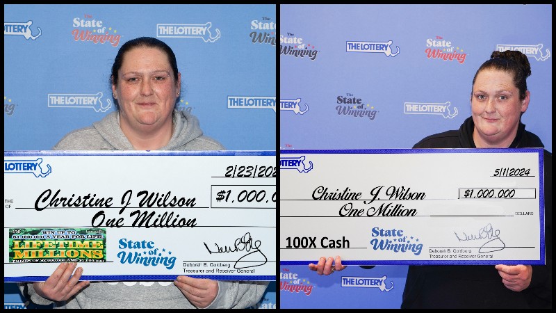 Woman wins $1 million twice in less than 3 months in Massachusetts Lottery. trib.al/SzbLqB1