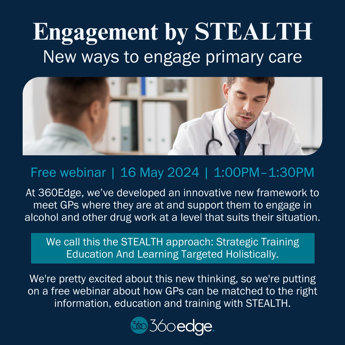 GPs are often the first port of call for AOD related issues, but getting GPs more interested in AOD has always been a challenge. Join us at our free webinar on the STEALTH approach to learn about our innovative solution to this dilemma. Book here: bit.ly/49XD0sl