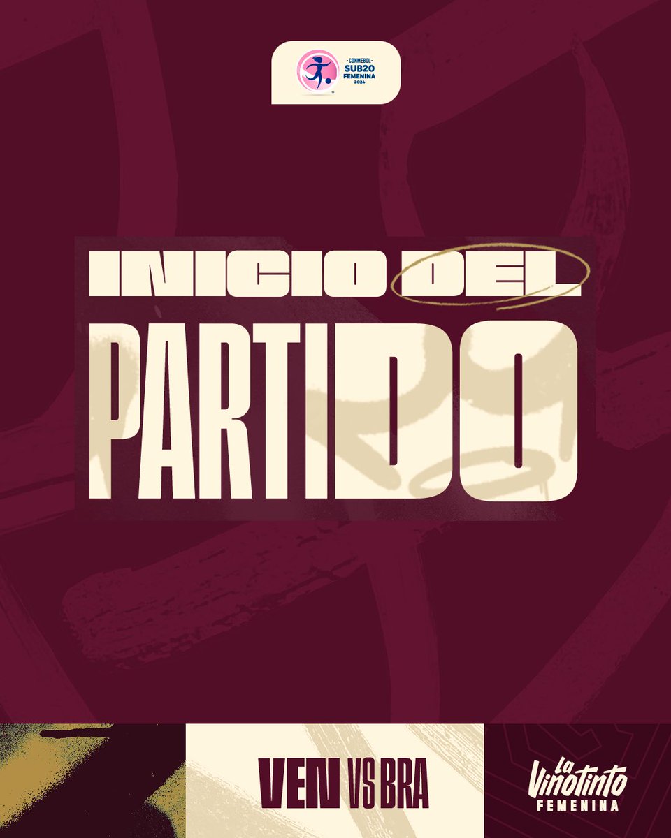 ¡𝙄𝙣𝙞𝙘𝙞𝙖 𝙚𝙡 𝙥𝙖𝙧𝙩𝙞𝙙𝙤 𝙚𝙣 𝙚𝙡 𝙈𝙤𝙙𝙚𝙡𝙤 𝘼𝙡𝙗𝙚𝙧𝙩𝙤 𝙎𝙥𝙚𝙣𝙘𝙚𝙧! 🙌🏻🇻🇪

Venezuela 0-0 Brasil

#SiempreVinotinto #VinotintoSub20Femenina