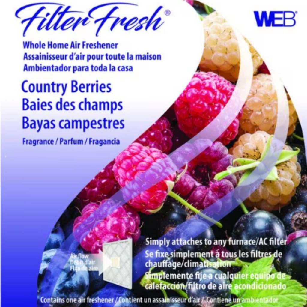 Freshen up your home with the scent of lush berries! The Web FilterFresh Country Berry Scent Air Freshener transforms your space with a natural, refreshing aroma for just $8.00. Perfect for any HVAC system. Grab yours now! shortlink.store/gytzfk67b3pq #HomeImprovement #BreatheClean
