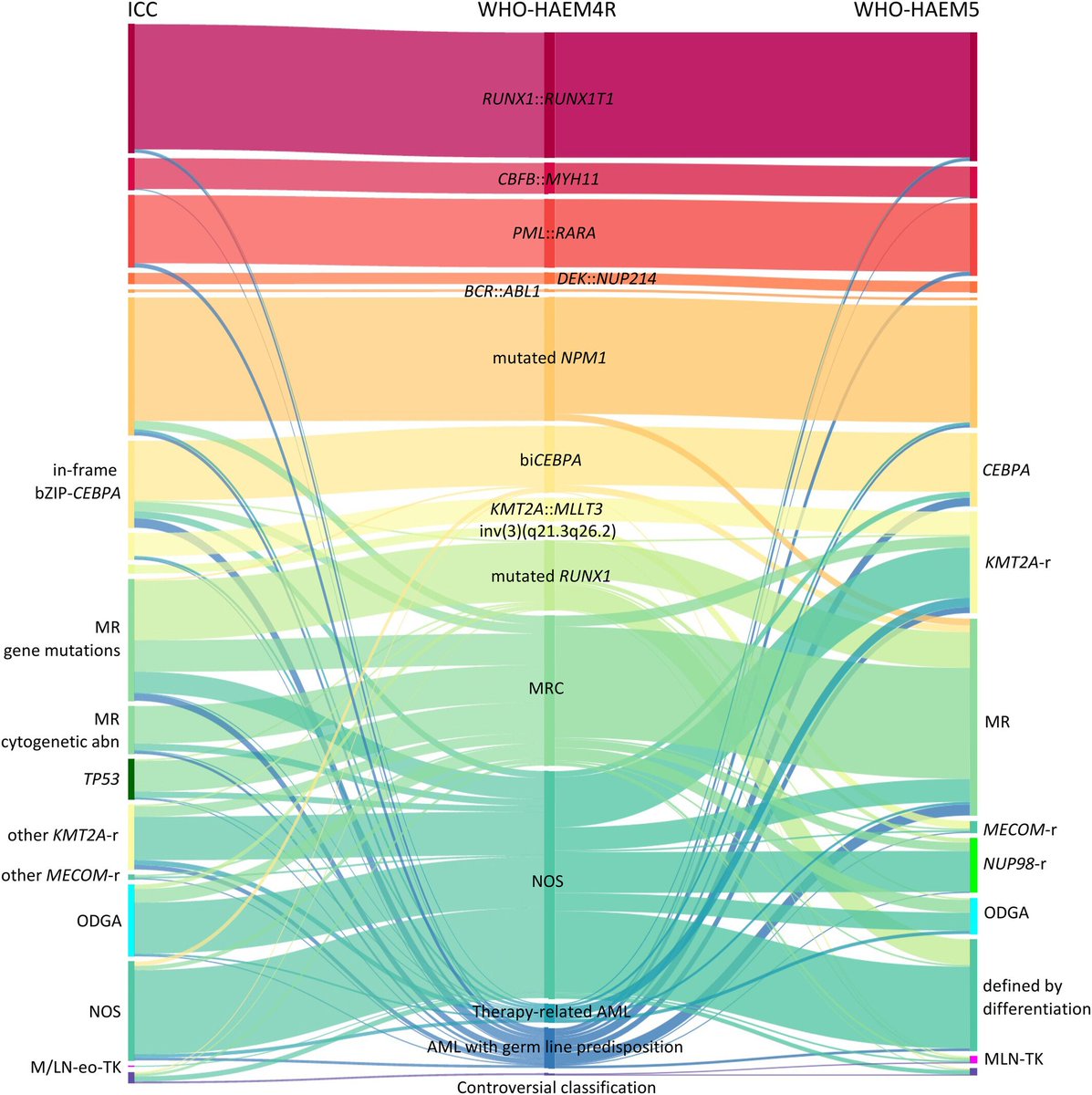 Advances towards genome-based acute myeloid leukemia classification: A comparative analysis of WHO-HAEM4R, WHO-HAEM5, and International Consensus Classification Free access: doi.org/10.1002/ajh.27… #hemepath #leusm #AML