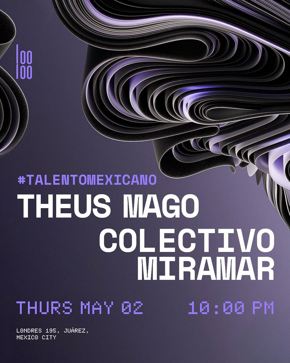 Hoy #TalentoMexicano con Theus Mago + Colectivo Miramar en Loo loo⚡

2.Mayo.2024 #CDMX
Boletos y Mesas VIP📲🎟 #PrecioEspecial
▶️ linktr.ee/nocheselectron…

#WeAreLooloo