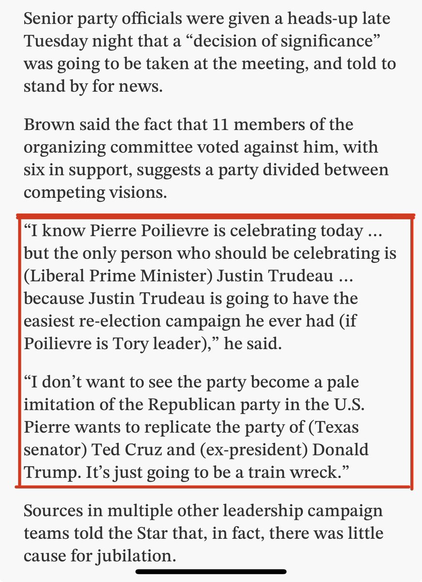 @LeslynLewis @JustinTrudeau @PierrePoilievre Maybe you should educate yourself Leslyn. Oh and btw this is what your other former colleague Patrick Brown had to say about your dear leader Pierre Poilievre when you chose him to be your leader of the party that aligns with #TrumpRussia ideologies along with “Accelerationism”,…