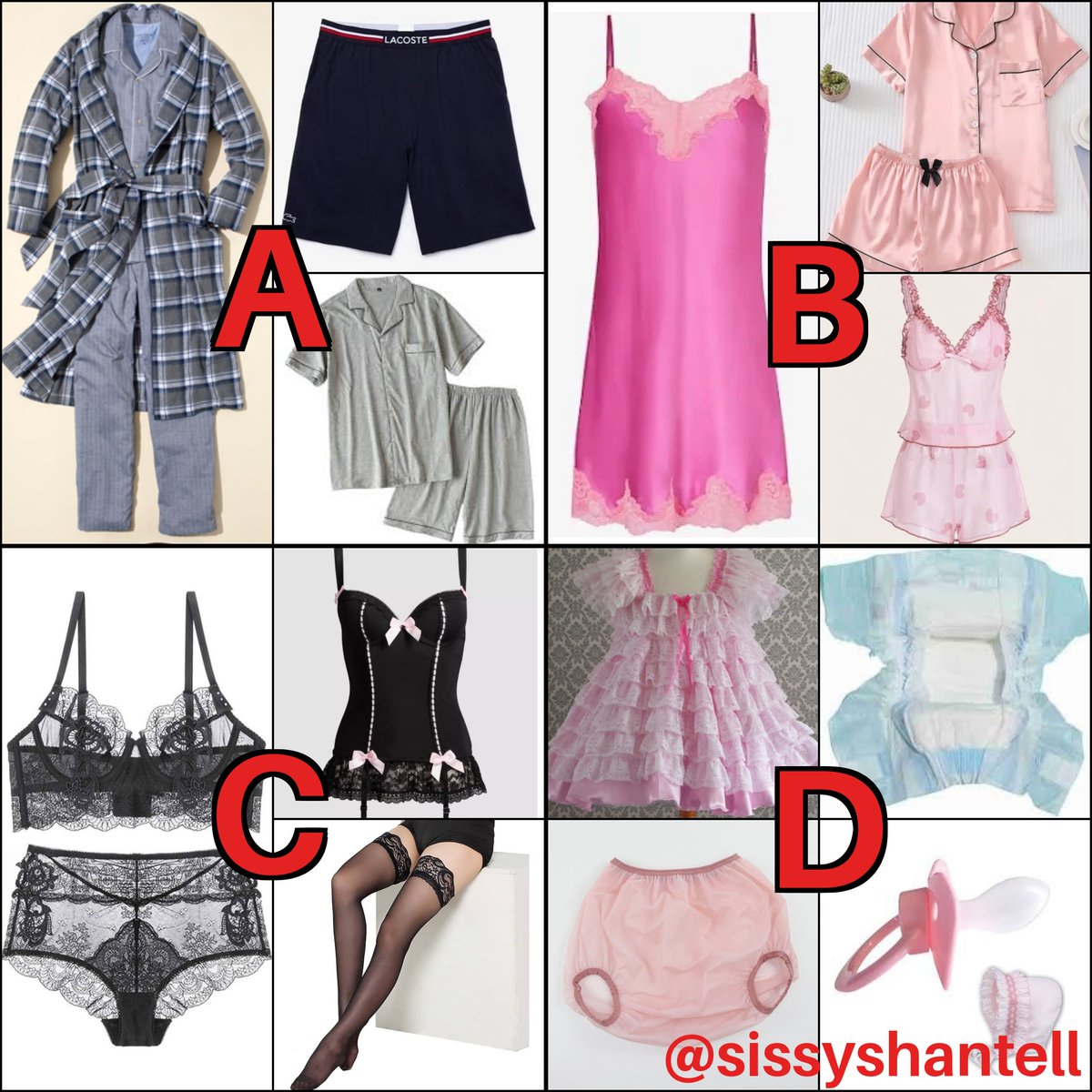 What's YOUR usual bedtime outfit?

Choose the option which is the closest match to your REGULAR everyday nightwear and leave your answer in the comments below (extended comments & explanations for your choice appreciated❤️)
