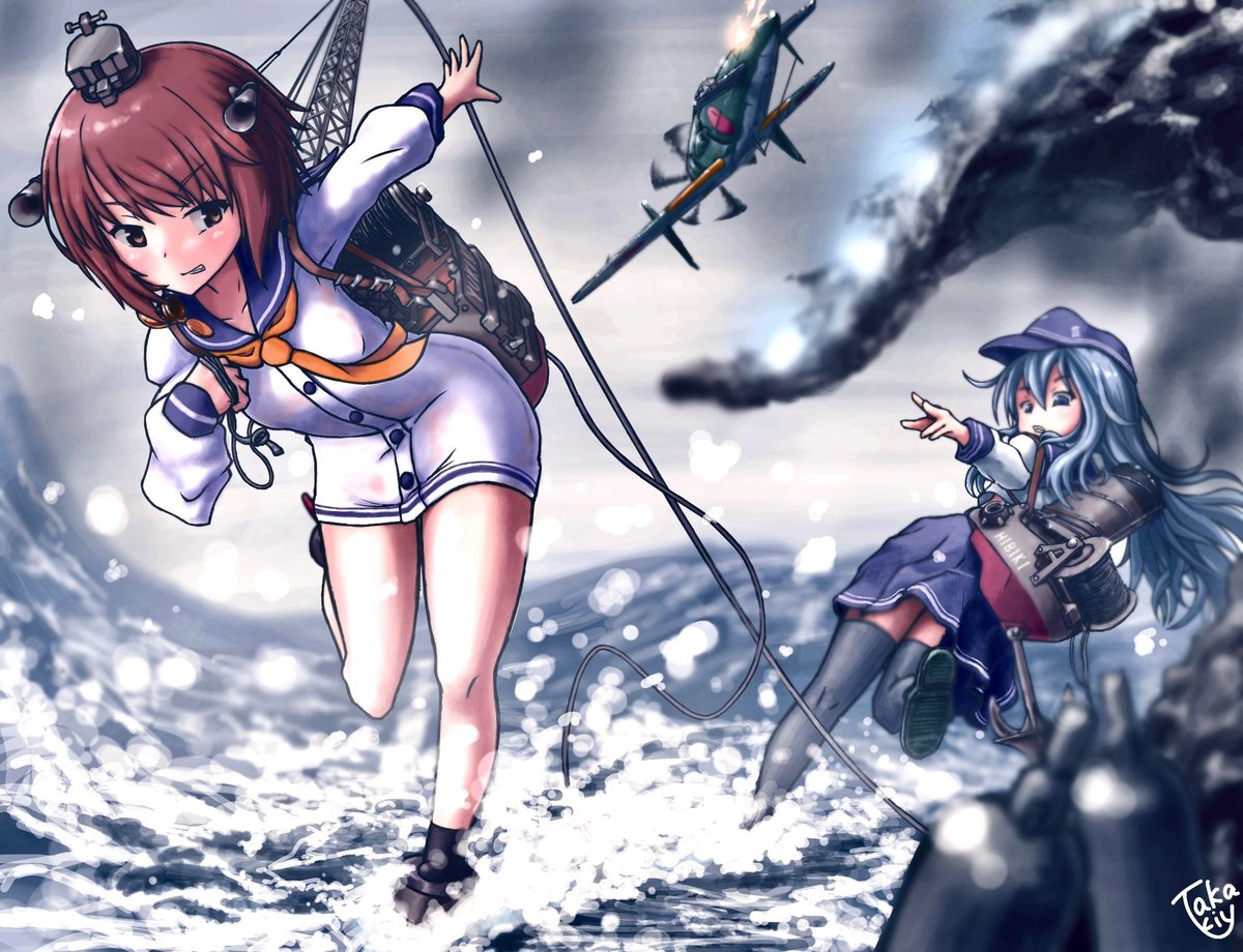 艦これ「艦これ版で海神作戦のイラストを描いたりもしましたね、劇場で観た当時はゴジラマイナ」|Takakiyoのイラスト