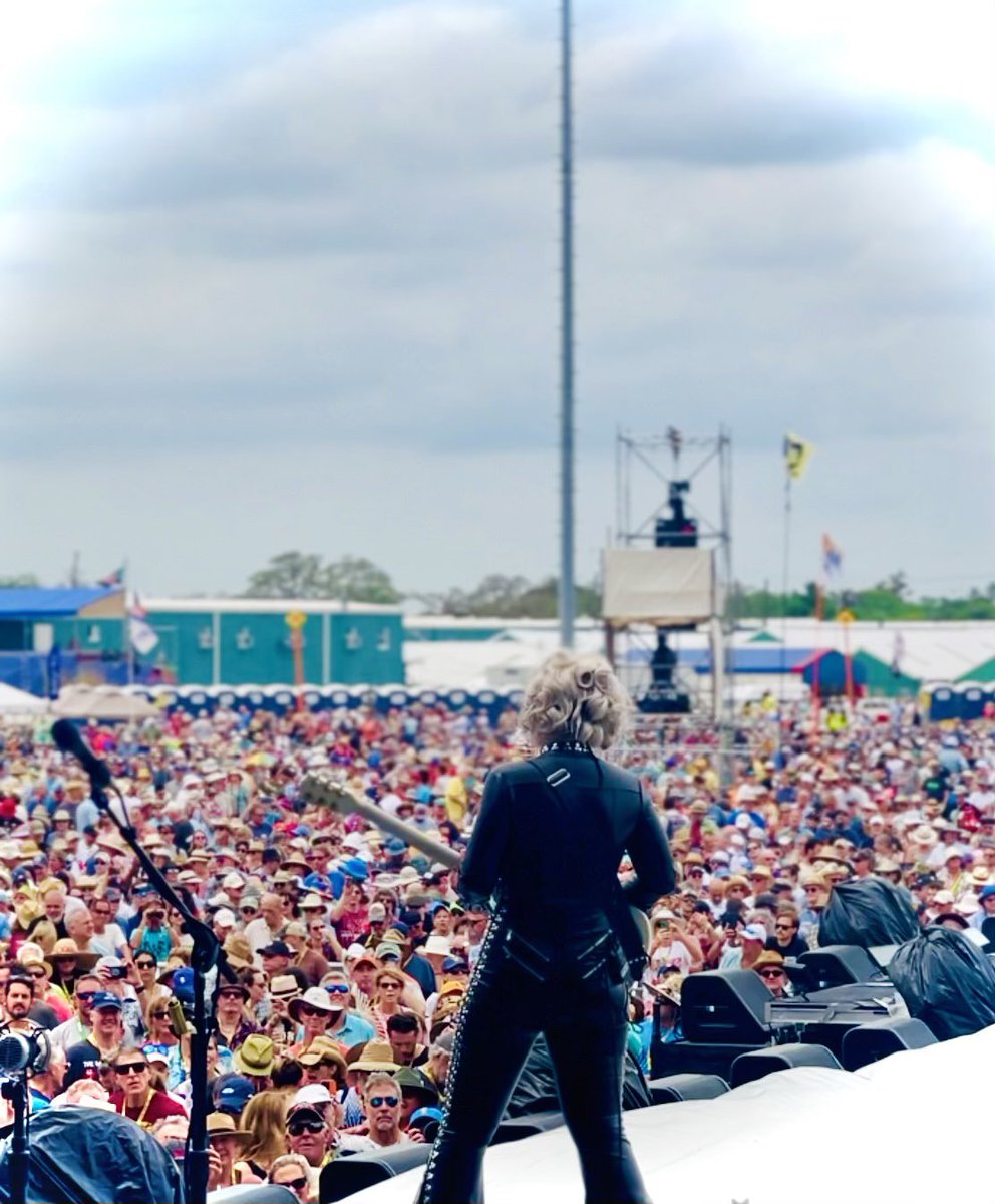 Samantha Fish slays it at @jazzfest in New Orleans. She and the band finally get that @RollingStones opening set. Thank you Jazz Fest! You're the best. See you tonight at the @SaengerNOLA with @JJGREYandMOFRO 📸 EM
