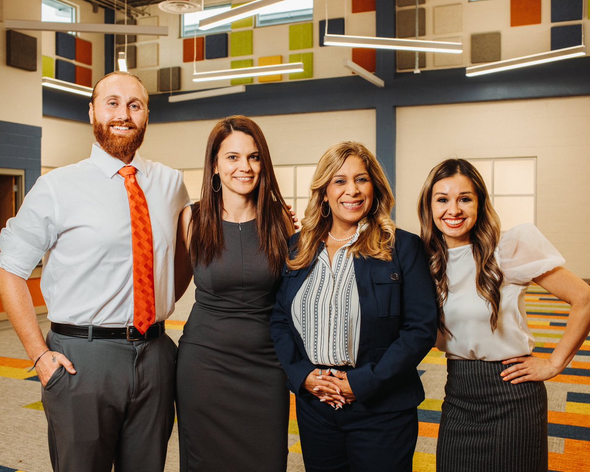 Introducing Silos Elementary team
of administrators L-R Mr. Crowther VP, Mrs. Estrella, Principal & Ms. Delgado VP! They are already a dream team! I have no doubt they will have great success at our new Elementary school opening this Fall! Proud of them! 🧡 #MVISDLetsGrowTogether