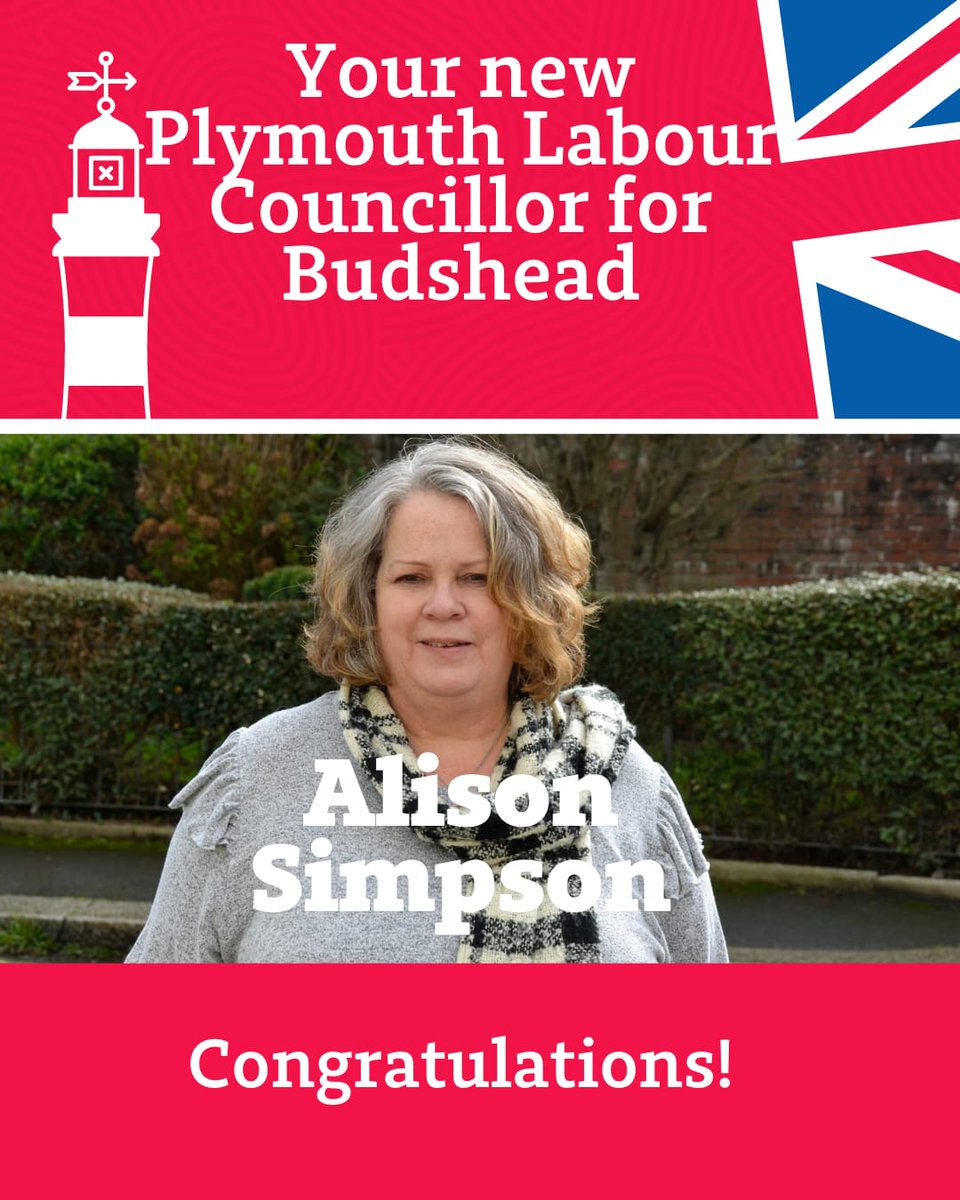 Simply Simpson! Another @PlymouthLabour gain, this time in Budshead ward. Congratulations @AliSimpson24 🌹