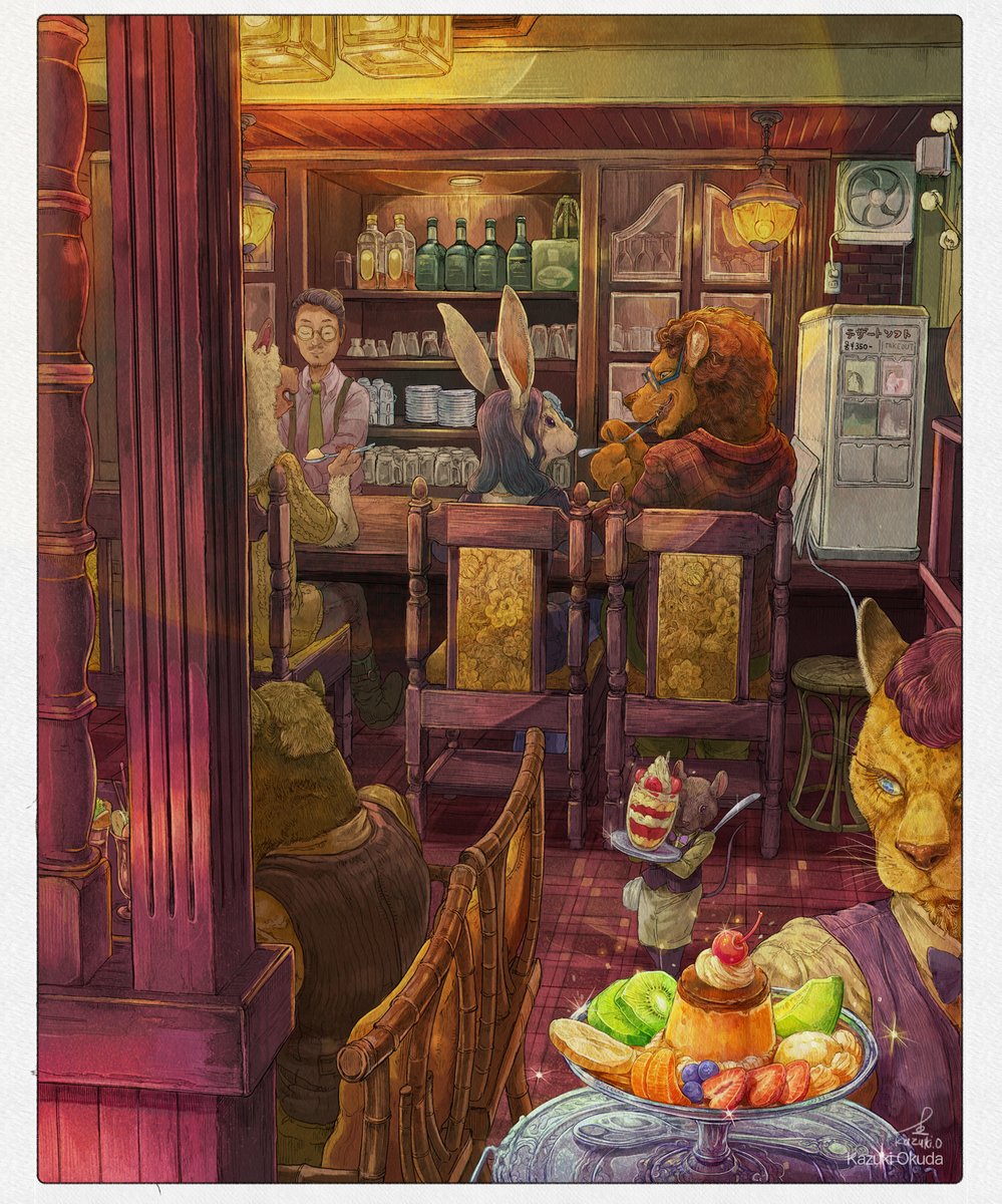 Explore the details in this charming, magical café!✨ • Made by @kazuki_okuda_illust using #Photoshop.💕 adobe.ly/3UsnGhX