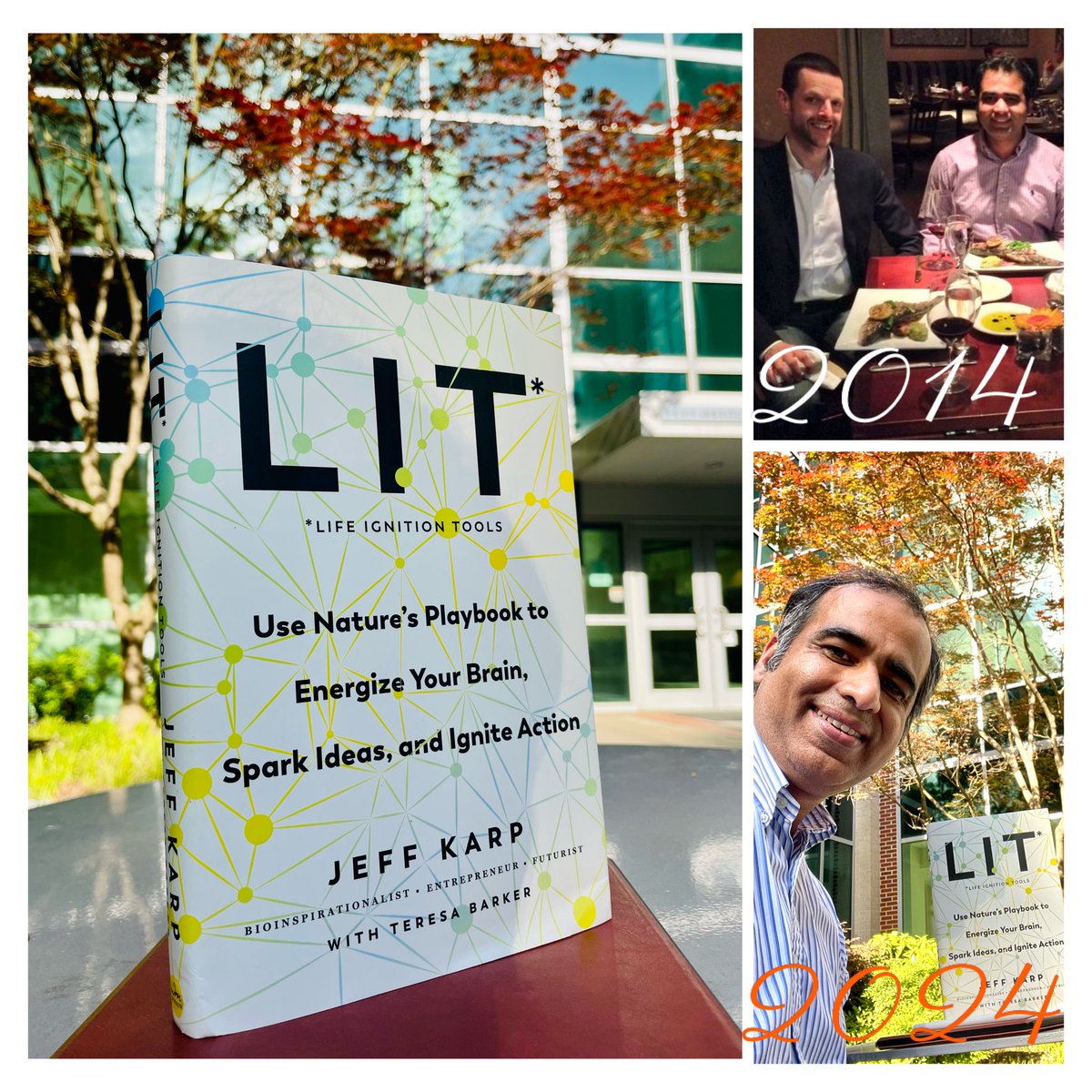 “A conscious cadence vs the urgency of now!” Not only his research but also @MrJeffKarp’s wisdom, which he shared w/ me, has inspired me since ’14. I bought Jeff’s book “LIT” to share w/ my lab his insights on unlocking innermost talents, creativity, & self-discovery! Gr8 read!!!