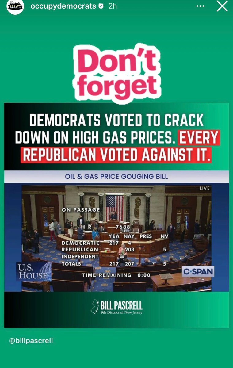 And don’t forget that it is Trump’s party that made sure your gas prices will soar again! 
Receipts? 
Yeah. Their voting record. 

So, if you want affordable gas, vote for the Democratic Party. They actually are working for you. 
The RED party? Not so much. 

Y’all can google…