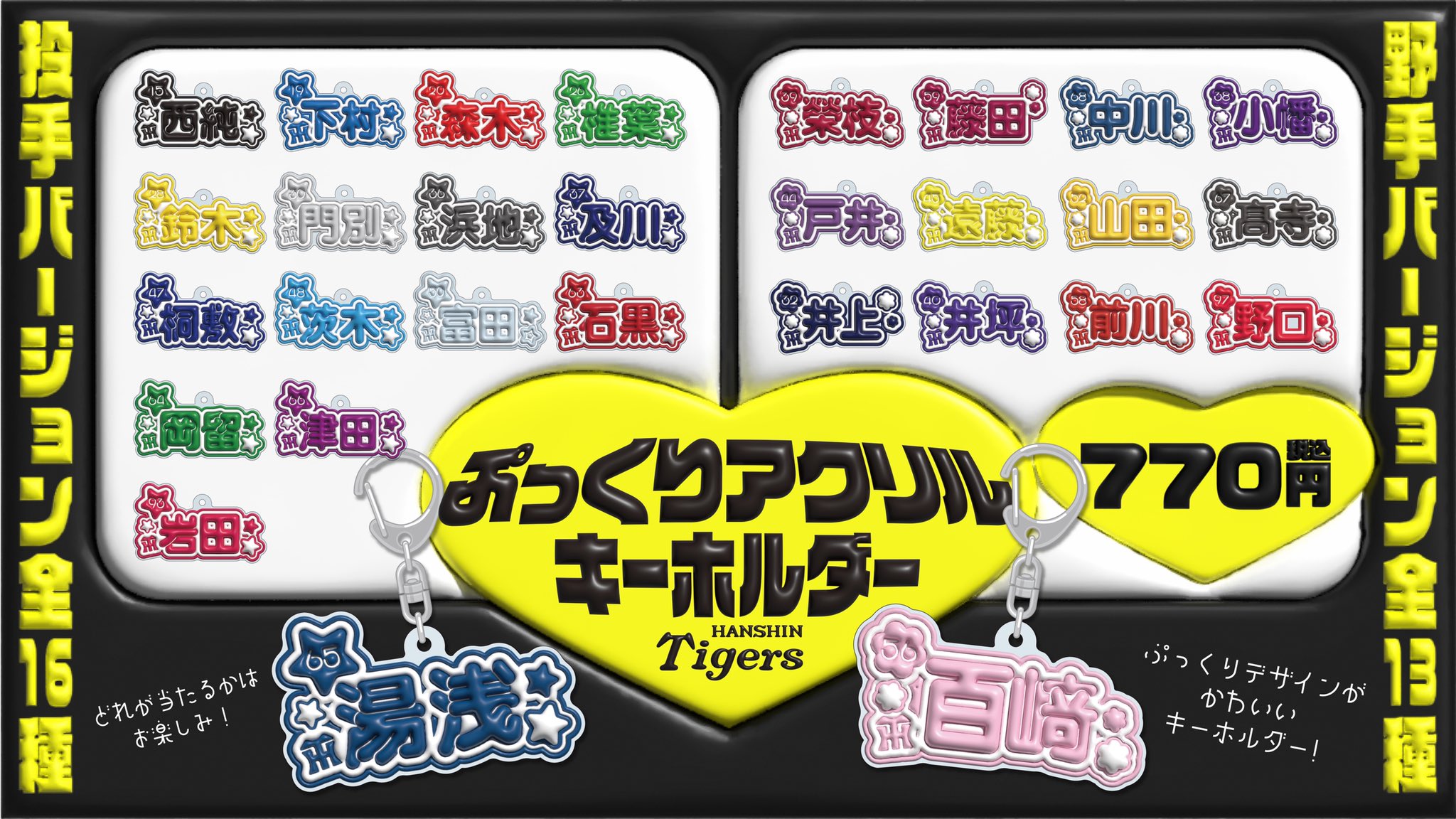 阪神タイガース 甲子園限定 ファンクラブ きらきらアクリルキーホルダー 全20種 36325_03_pdm.jpg