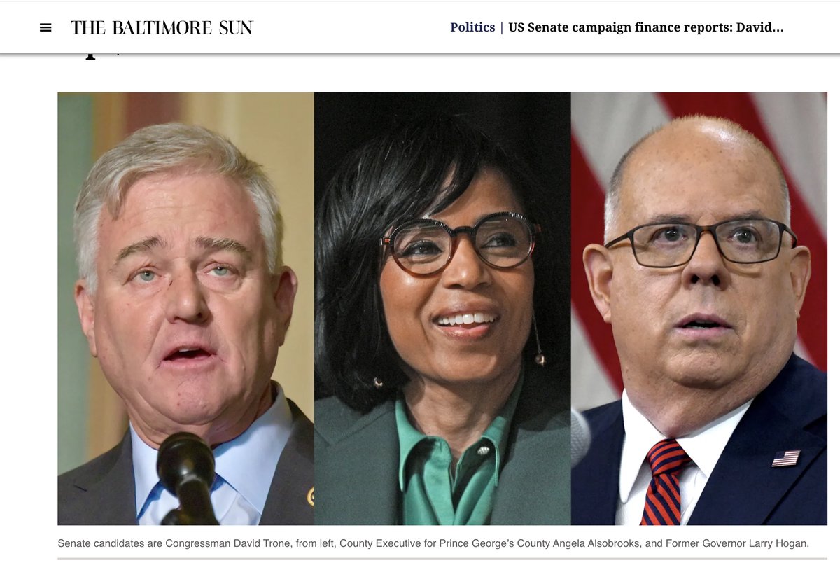 Clearly someone picking out the pictures at the @baltimoresun has a sense of humor today or is definitely #AllinforAngela. I'm for the one in the middle @AlsobrooksForMD who will sprint through the finish lines and leave these two in the dust.