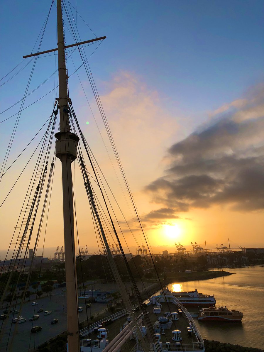 Sunset off the bow.