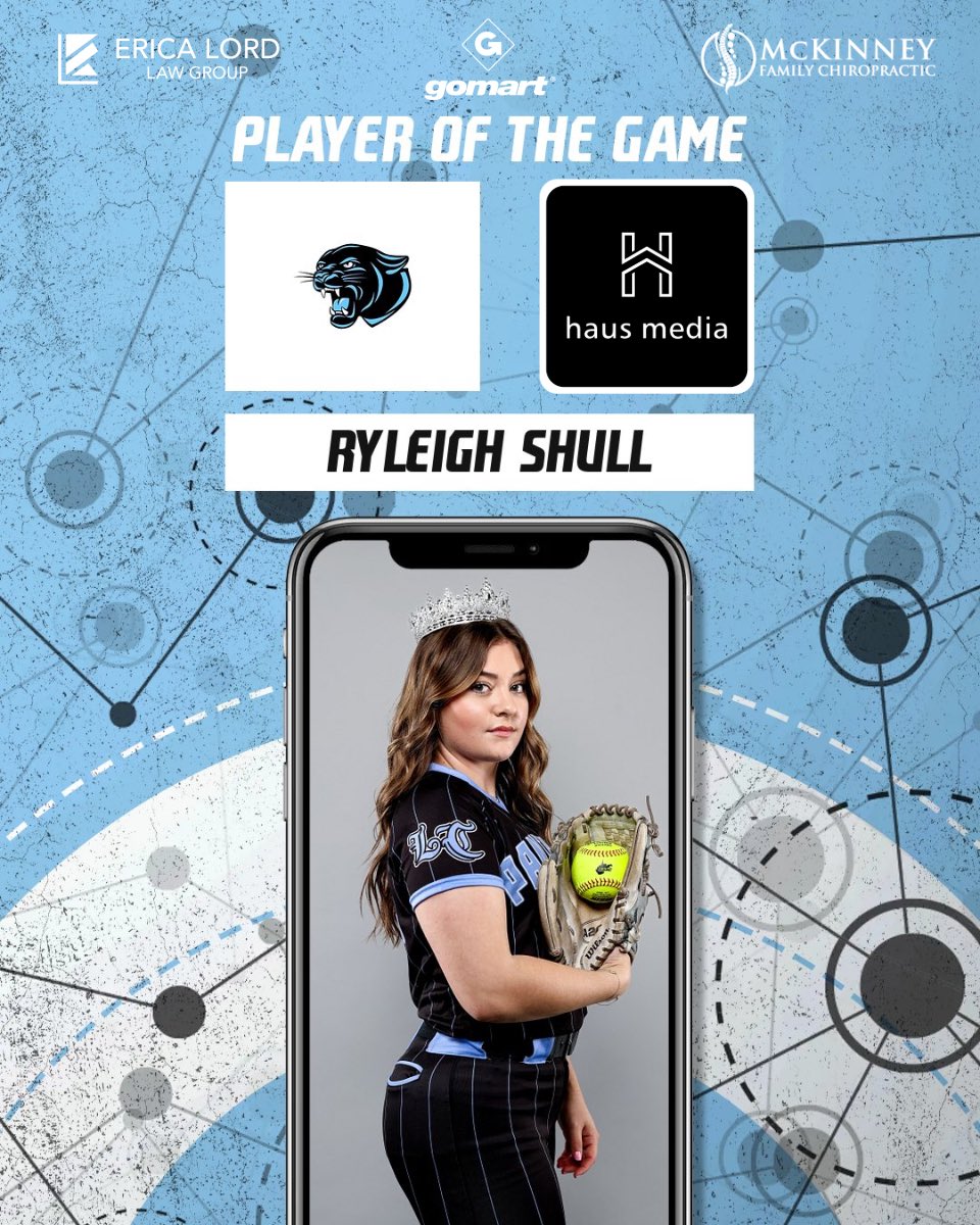 @haus_media Player of the Game goes to Lincoln County Softball’s @ryleighhh32_ who pitched a complete game, went 2-4 from the plate, with 3 RBI’s, and a HR to help the Lady Panthers defeat Cabell Midland 6-2‼️🥎🔥 Sponsored By: McKinney Family Chiropractic, @GoMartStores , Erica…