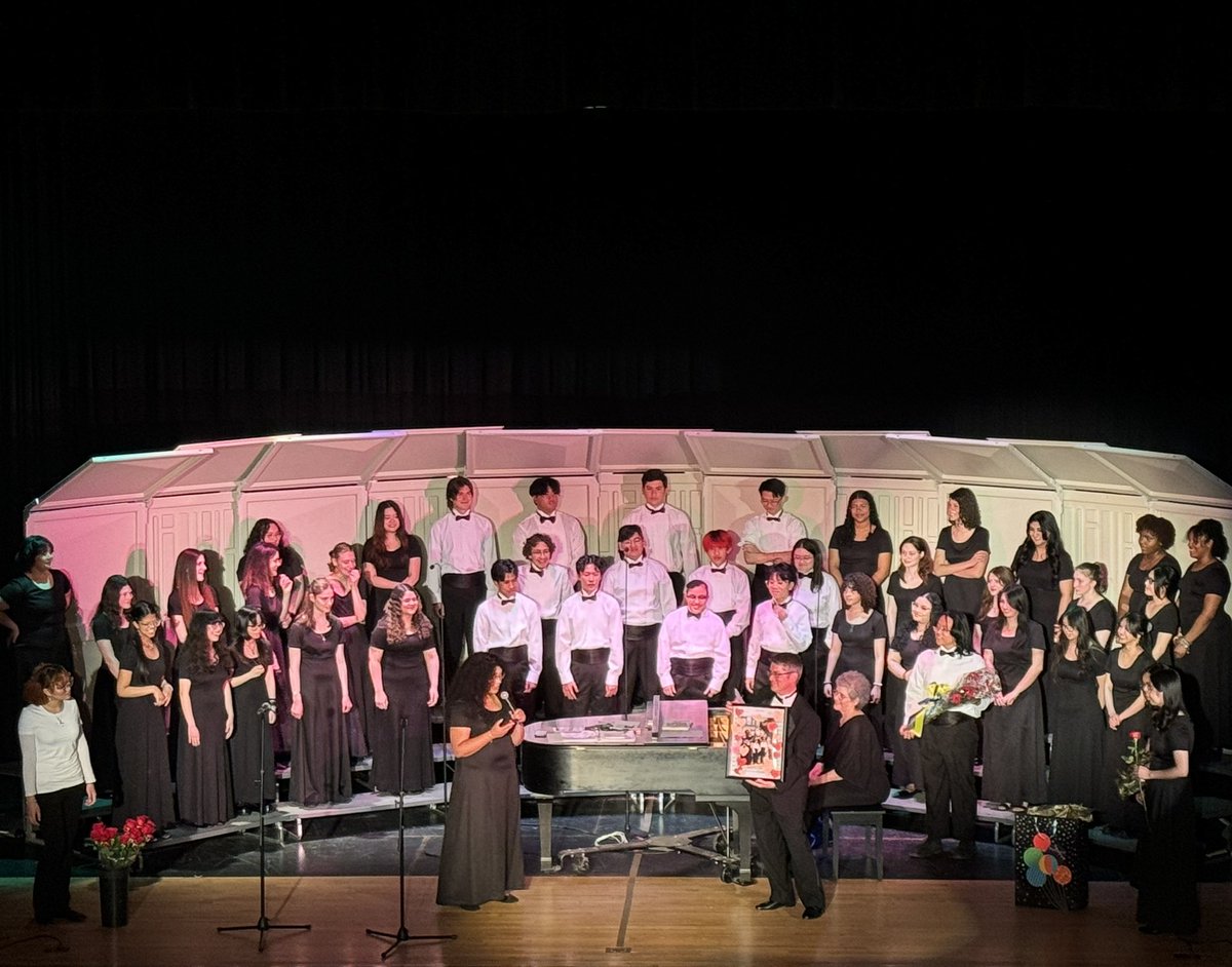 At tonight’s MHS Choral Art Society Spring Concert, Alyssa Chung said it best when presenting Mr. Cole with the group gift which is that it’s not just about singing but it’s also about being part of a family!