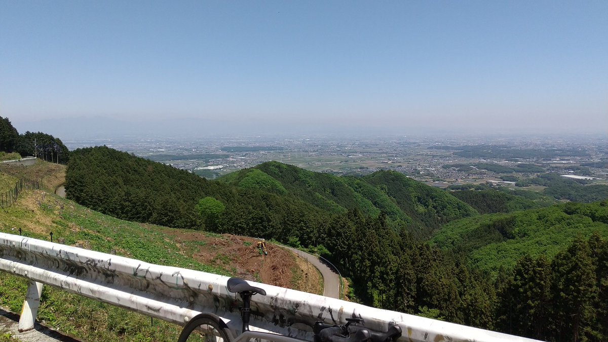 #ロードバイク 
陣見山から本庄市方向
