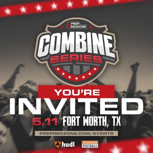 Thank you @PrepRedzoneTX for the invite to the Combine Series. Looking forward to competing with the best of the best! Iron sharpens iron! @Coachmitch_KOJ @Coach_Hughes2 @CoachWeathersby @CoachB_Morgan @CoachM_Duncan @9in0Elite