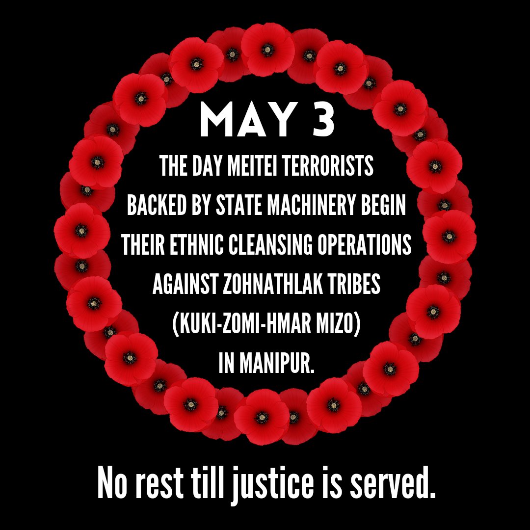 Today, May 3, marks a year of anguish, etched with the sorrow of ethnic cleansing endured by the Kuki-Zomi-Hmar Mizo tribes in Manipur under the watch of the pro-Meitei government, led by BJP Chief Minister Biren Singh. The deafening silence of the Central government amplifies