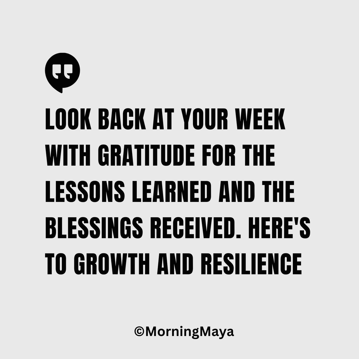 Look back at your week with gratitude for the lessons learned and the blessings received. Here's to growth and resilience. 🌟 #FridayReflections #MorningMaya