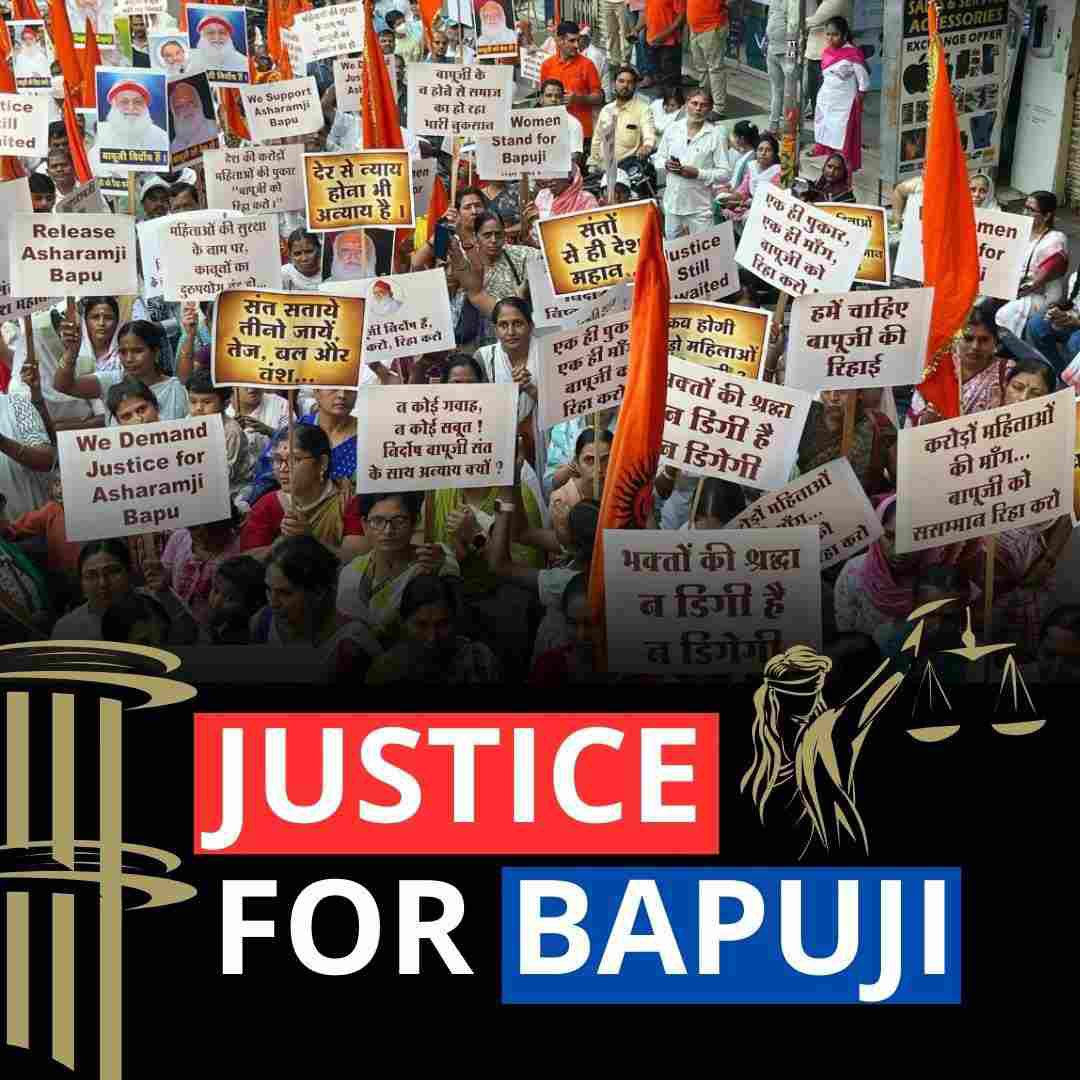 Sanatan Rakshak
Sant Shri Asharamji Bapu 
End Injustice
#EnoughIsEnough ,The people, distressed by the injustice being done to Bapuji and the inaction of the judiciary, took to the streets and submitted memorandums demanding speedy justice, the innocent should get justice.