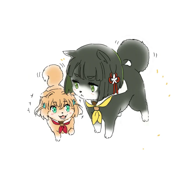 尻尾は正直。