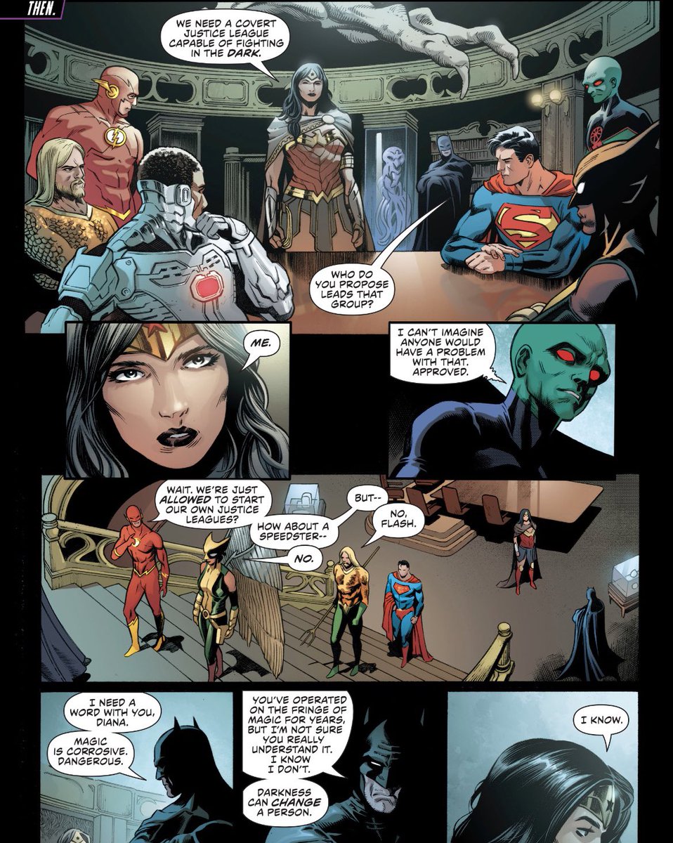 This page cracks me up but we do need several ongoing branches of the Justice League rn for different members/corners of the DC universe