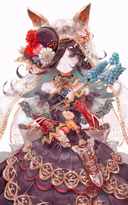 「hat flower horse girl」 illustration images(Latest)
