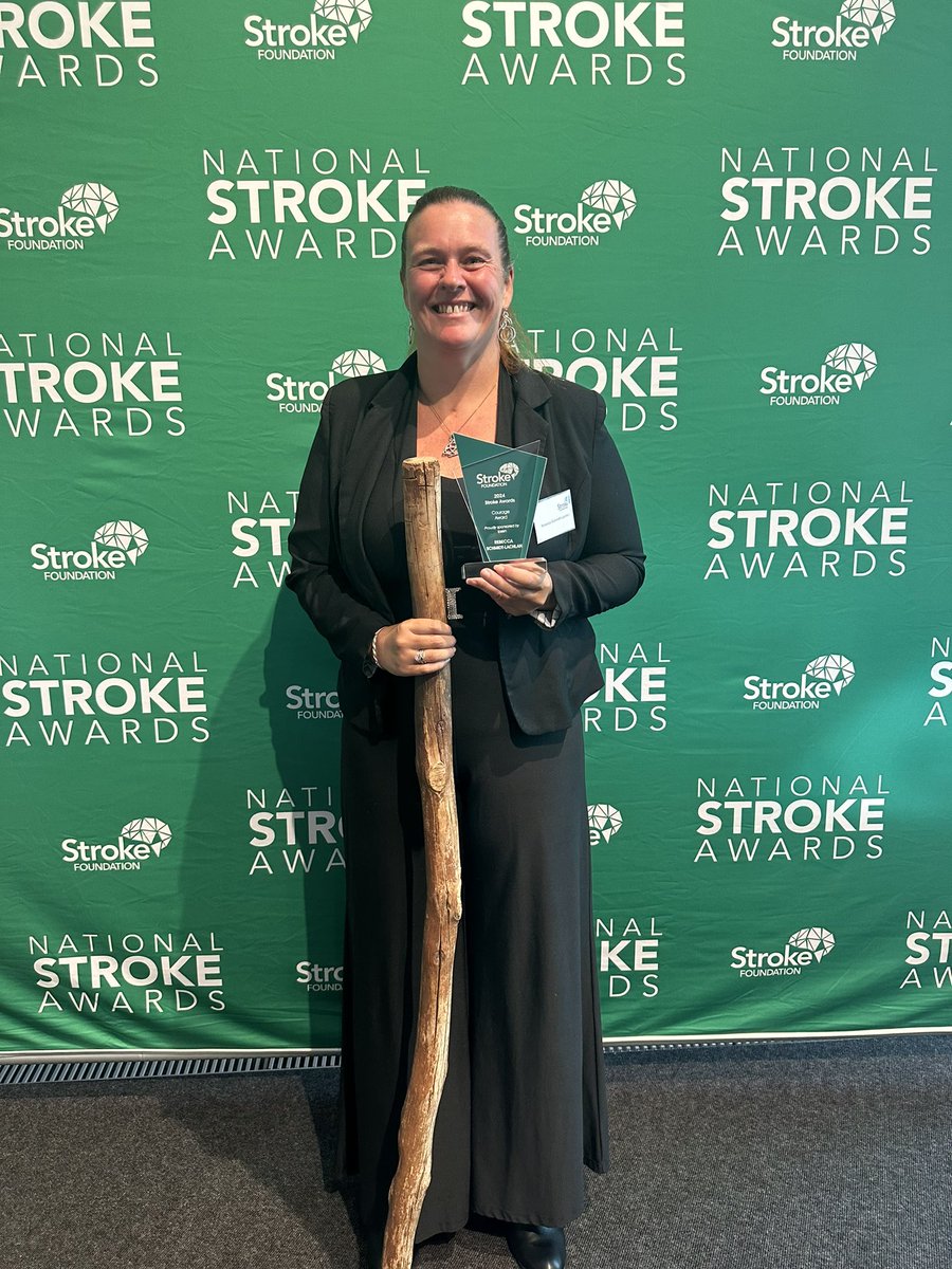 COURAGE AWARD: Rebecca Schmidt-Lachlan has been named the winner of the Courage Award at the 2024 Stroke Awards. National Stroke Awards 2024 is proudly supported by: @Medtronic, @AbbVie_AU, @apaphysio,@IpsenGroup, @NAB, Precision Connect and @Worrellsau.