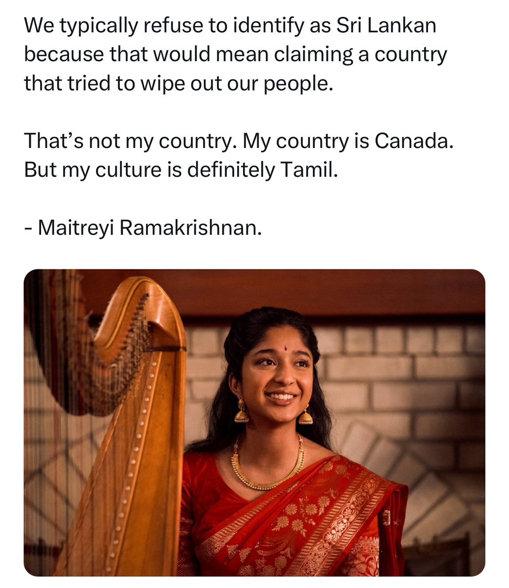 While Hindu Gen Z in the US call Palestinian jihadists as “our people” in a desperate attempt to fit it, non resident Sri Lankan or Sikh kids don’t suffer from this malady See how clear Maitreyi Ramakrishnan’s mind is about Sri Lankan Tamil genocide despite being born and raised…