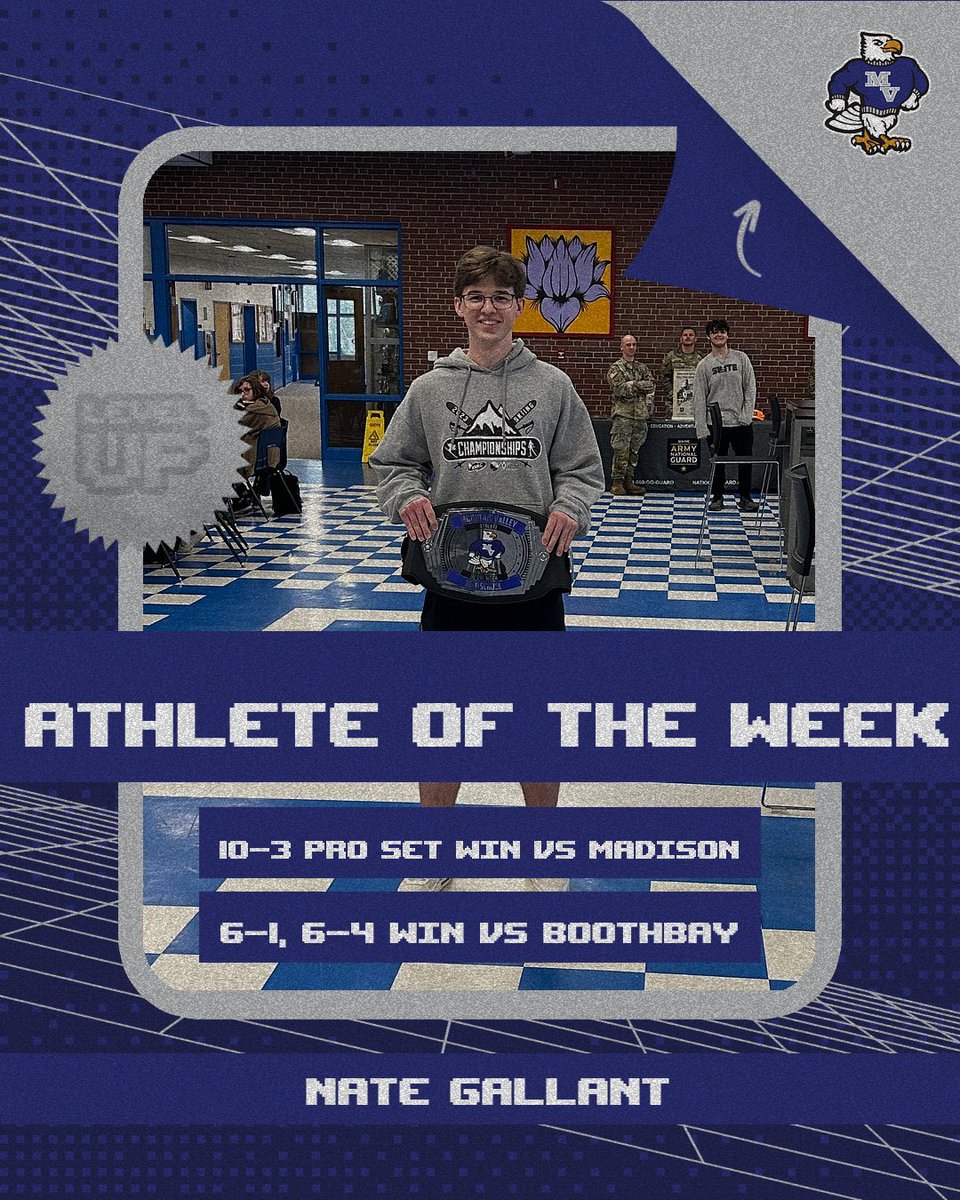 MVHSFALCONPRIDE's tweet image. Co-Athlete of the Week Nate Gallant, a falcon through and through!

#FalconsFly #AOTW