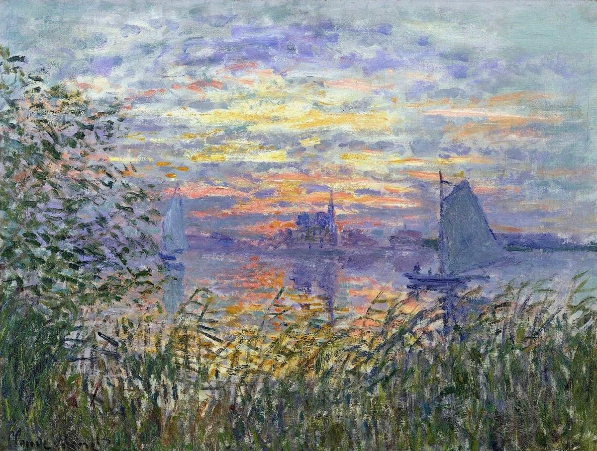 Claude Monet,                                Sunset on the Seine

 #ClaudeMonet