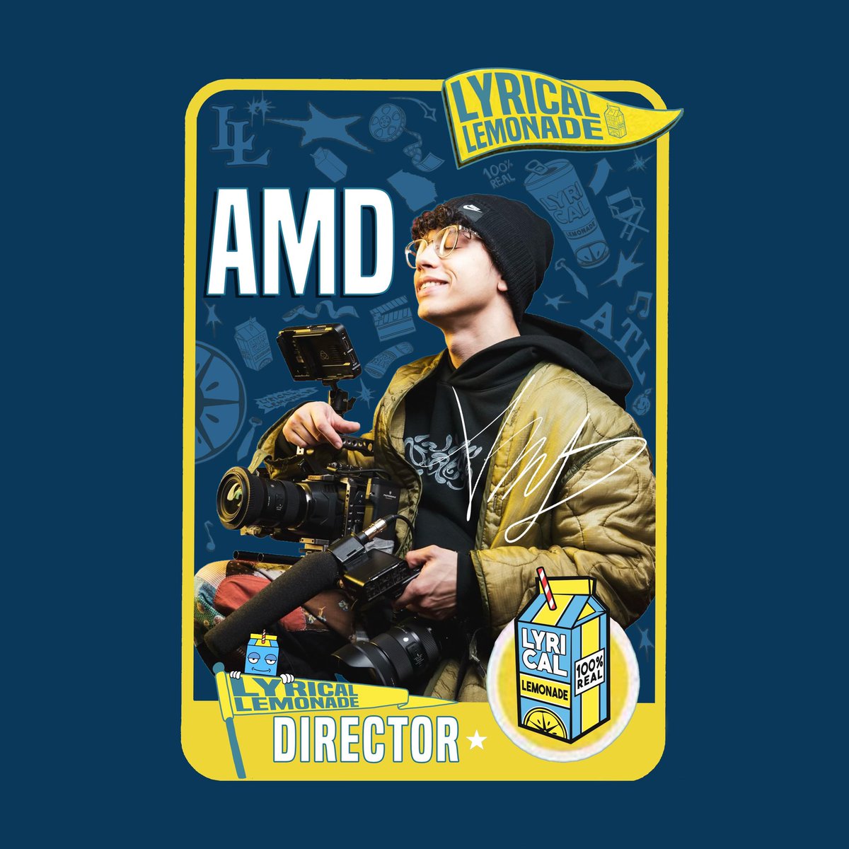 welcome @amdvisuals to the lyrical lemonade family as one of our music video directors 🍋🎥